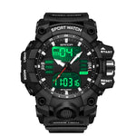 Réveil lumineux vert SANDA multifonction, étanche, antichoc, montre transparente
