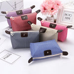 Trousse de toilette rayée, Sac de voyage pliable