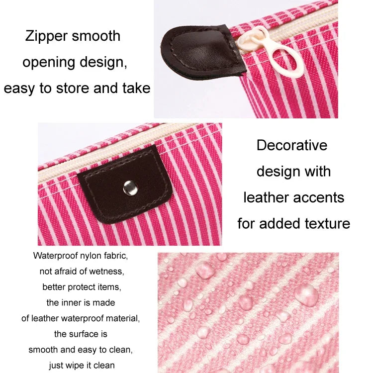 Trousse de toilette rayée, Sac de voyage pliable