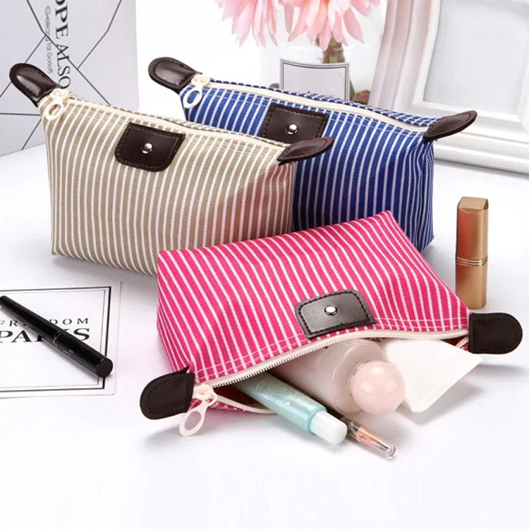 Trousse de toilette rayée, Sac de voyage pliable