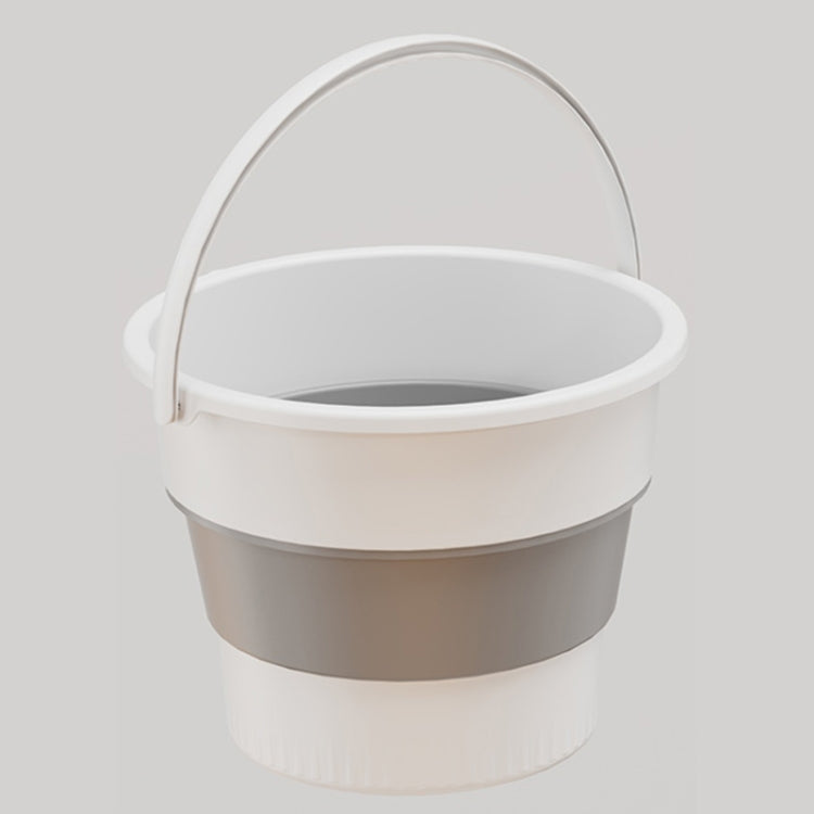 Seau pliable portable en plastique épaissi 10L moyen pour pêche en extérieur, seau de lavage de voiture, moyen 10L
