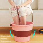 Seau pliable portable en plastique épaissi 10L moyen pour pêche en extérieur, seau de lavage de voiture, moyen 10L