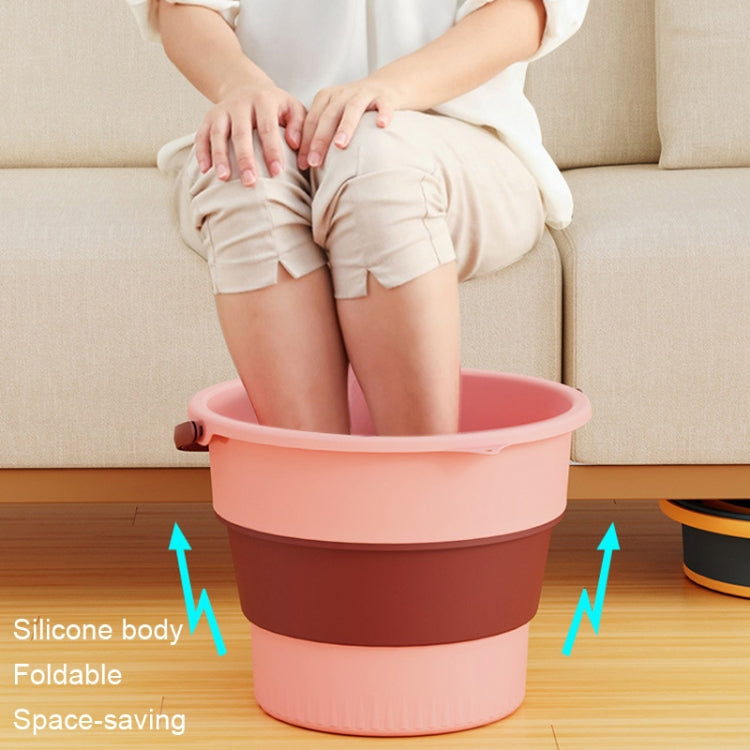 Seau pliable portable en plastique épaissi 10L moyen pour pêche en extérieur, seau de lavage de voiture, moyen 10L