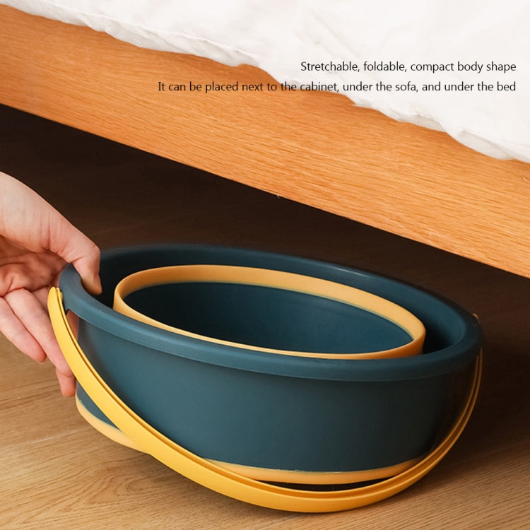 Seau pliable portable en plastique épaissi 10L moyen pour pêche en extérieur, seau de lavage de voiture, moyen 10L