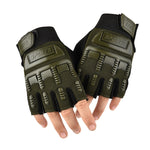 Gants Mi-Doigts Enfant pour Vélo Tout Terrain, Skateboard et Entraînement Militaire, Tailles M, L