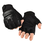 Gants Mi-Doigts Enfant pour Vélo Tout Terrain, Skateboard et Entraînement Militaire, Tailles M, L