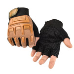 Gants Mi-Doigts Enfant pour Vélo Tout Terrain, Skateboard et Entraînement Militaire, Tailles M, L