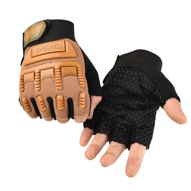 Gants Mi-Doigts Enfant pour Vélo Tout Terrain, Skateboard et Entraînement Militaire, Tailles M, L