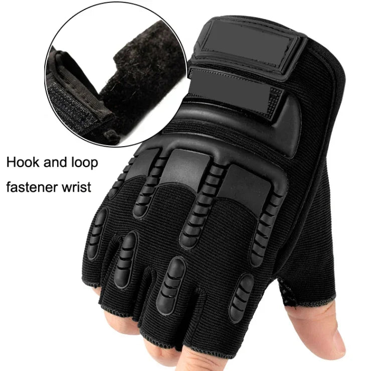 Gants de protection demi-doigts en silicone antidérapants pour sports de plein air, taille unique