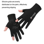 Gants de cyclisme fins en soie glacée respirante, avec protection UV et maille à deux doigts