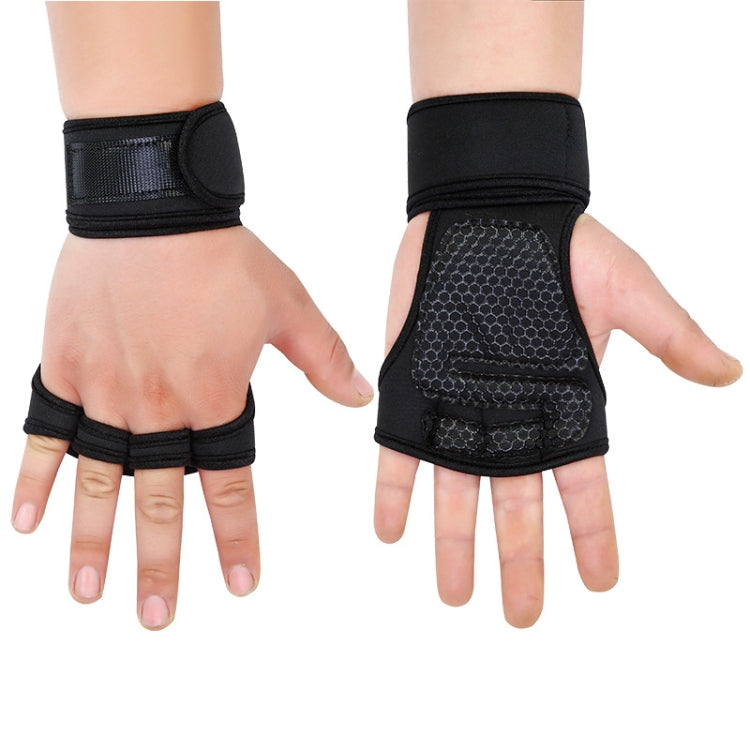 Haltérophilie Haltère Barre Horizontale Anti-ampoule Anti-dérapant Poignet Fitness Gants à Quatre Doigts, M, L, XL