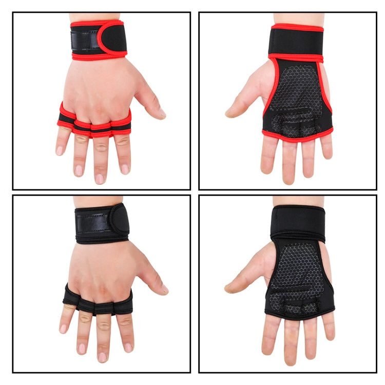 Haltérophilie Haltère Barre Horizontale Anti-ampoule Anti-dérapant Poignet Fitness Gants à Quatre Doigts, M, L, XL