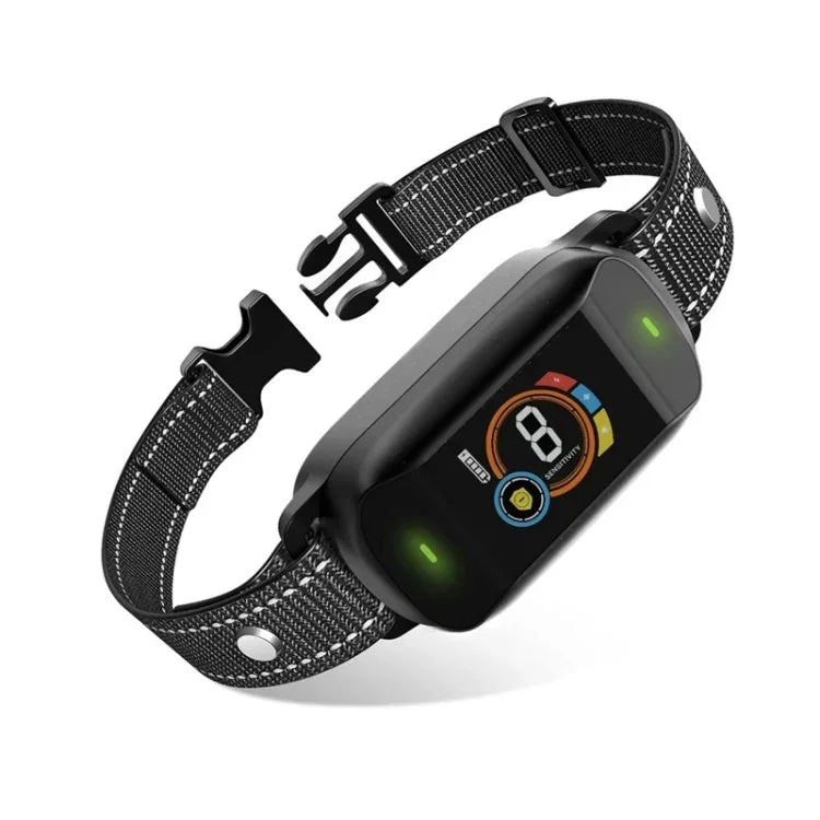 Dispositif anti-aboiements à écran couleur, rechargeable et étanche, pour dresseur de chiens intelligent