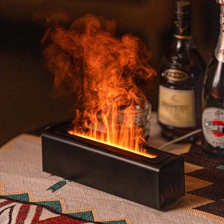 DQ711 Diffuseur d'aromathérapie à flamme silencieux humidificateur d'air USB, DQ711 Noir, DQ711 Blanc