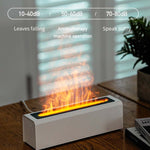 DQ711 Diffuseur d'aromathérapie à flamme silencieux humidificateur d'air USB, DQ711 Noir, DQ711 Blanc