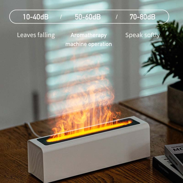 DQ711 Diffuseur d'aromathérapie à flamme silencieux humidificateur d'air USB, DQ711 Noir, DQ711 Blanc