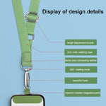 Lanière de téléphone portable réglable à suspendre autour du cou, Vert Matcha, Bleu Saphir, Violet Foncé, Orange, Argent, Noir Classique
