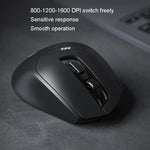 Souris sans fil Inphic DR01 Bluetooth 3 modes rechargeable, silencieuse, pour bureau, jeu, ordinateur portable, usage domestique, DR01 (Noir)
