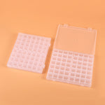 Boîte de rangement transparente en plastique de 56 compartiments pour bijoux, strass pour ongles, perles, transparent, coloré