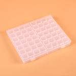 Boîte de rangement transparente en plastique de 56 compartiments pour bijoux, strass pour ongles, perles, transparent, coloré