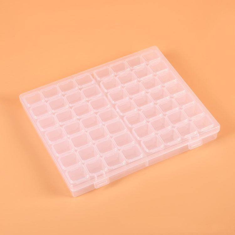Boîte de rangement transparente en plastique de 56 compartiments pour bijoux, strass pour ongles, perles, transparent, coloré