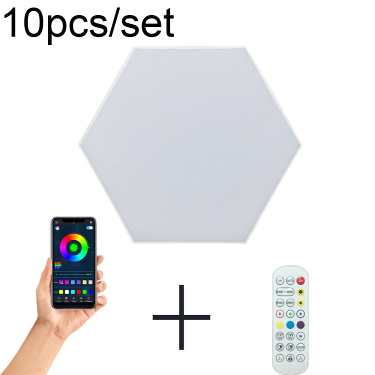 RVB Symphonie Hexagone Lumières DIY Lampe Murale Ambiante Chevet Lumière Intelligente Nid d'Abeille, lot de 10, lot de 12