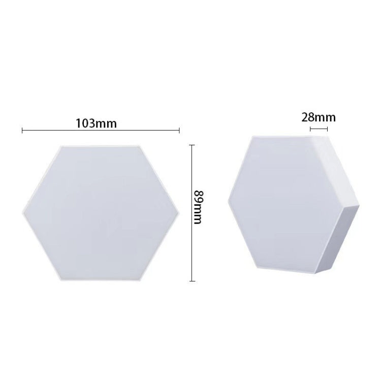 RVB Symphonie Hexagone Lumières DIY Lampe Murale Ambiante Chevet Lumière Intelligente Nid d'Abeille, lot de 10, lot de 12