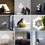 RVB Symphonie Hexagone Lumières DIY Lampe Murale Ambiante Chevet Lumière Intelligente Nid d'Abeille, lot de 10, lot de 12