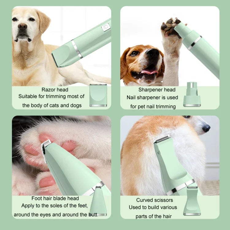 Tondeuse électrique pour animaux de compagnie chien chat, sabot tondeuse pour pattes, 2 en 1 vert, 3 en 1 vert, 4 en 1 vert, 2 en 1 blanc, 3 en 1 blanc, 4 en 1 blanc