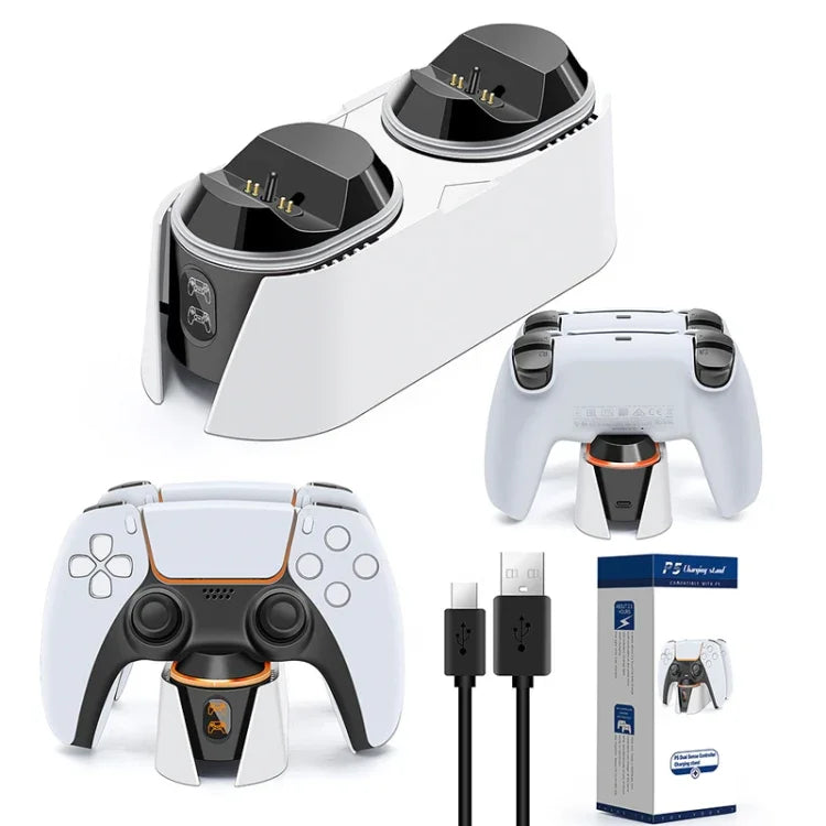 Pour les manettes PS5, contactez le chargeur de manette de jeu à double station de charge.