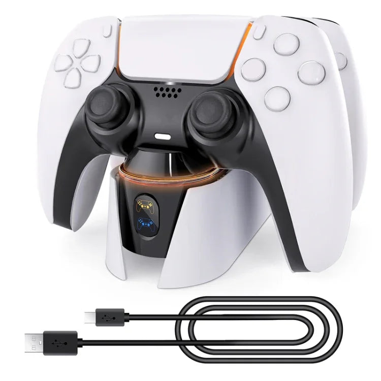 Pour les manettes PS5, contactez le chargeur de manette de jeu à double station de charge.