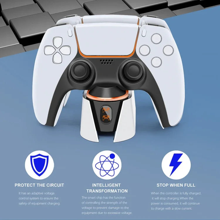 Pour les manettes PS5, contactez le chargeur de manette de jeu à double station de charge.