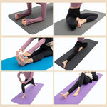 Tapis de yoga NBR 187 x 62,5 x 0,8 cm élargi et épaissi, antidérapant pour danse et fitness