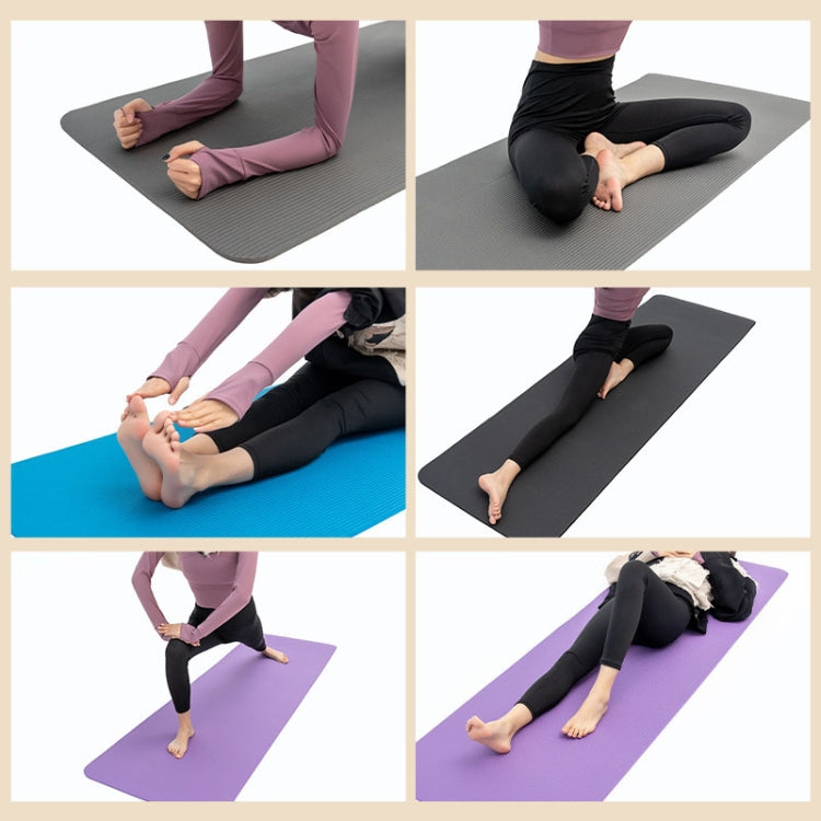 Tapis de yoga NBR 187 x 62,5 x 0,8 cm élargi et épaissi, antidérapant pour danse et fitness