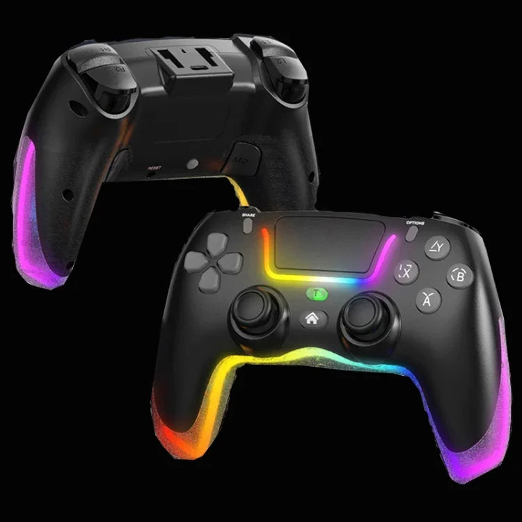Poignée sans fil Bluetooth lumineuse Dazzle Color Light pour PS4