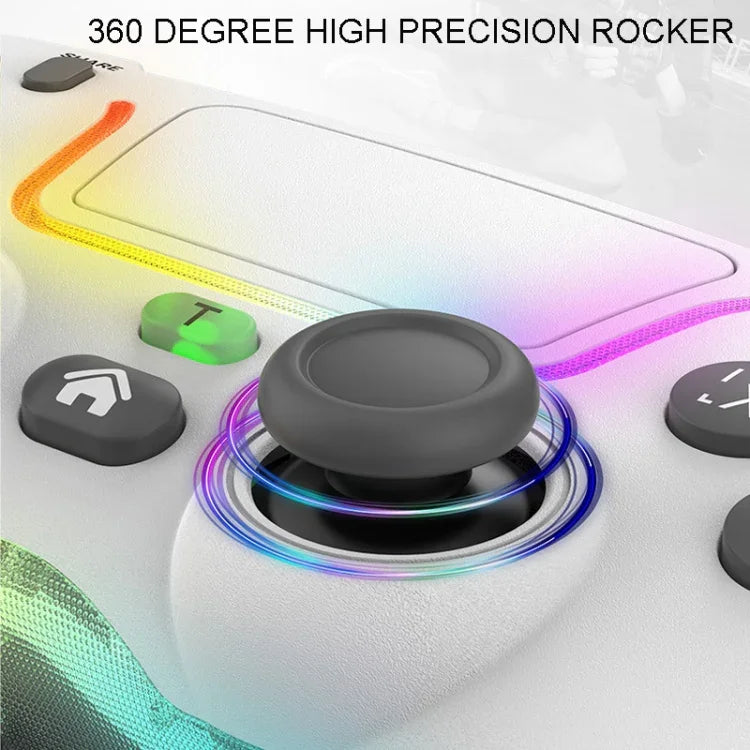 Poignée sans fil Bluetooth lumineuse Dazzle Color Light pour PS4
