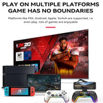 Poignée sans fil Bluetooth lumineuse Dazzle Color Light pour PS4