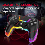 Poignée sans fil Bluetooth lumineuse Dazzle Color Light pour PS4