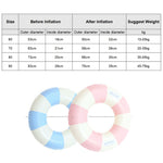 Anneau de natation épaissi pour enfants pour sports nautiques en plein air, 60cm, 70cm, 80cm, 90cm, 90cm avec poignée