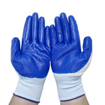 2 paires de gants de sécurité de travail, résistants à l'abrasion et à l'huile, demi-gants en caoutchouc nitrile