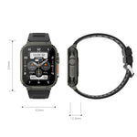 Montre connectée A70 1,96 pouces, surveillance de la santé, multifonctionnelle, étanche IP68, appels Bluetooth, Noir, Orange