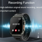 Montre connectée A70 1,96 pouces, surveillance de la santé, multifonctionnelle, étanche IP68, appels Bluetooth, Noir, Orange