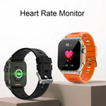 Montre connectée A70 1,96 pouces, surveillance de la santé, multifonctionnelle, étanche IP68, appels Bluetooth, Noir, Orange