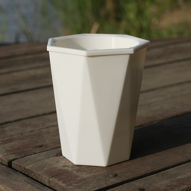 Pot de fleur automatique absorbant l'eau en forme de diamant, pot en plastique pour plante verte, 12cm x 14cm