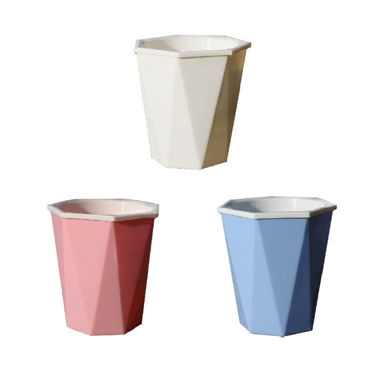 Pot de fleur automatique absorbant l'eau en forme de diamant, pot en plastique pour plante verte, 12cm x 14cm