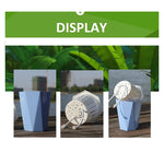 Pot de fleur automatique absorbant l'eau en forme de diamant, pot en plastique pour plante verte, 12cm x 14cm