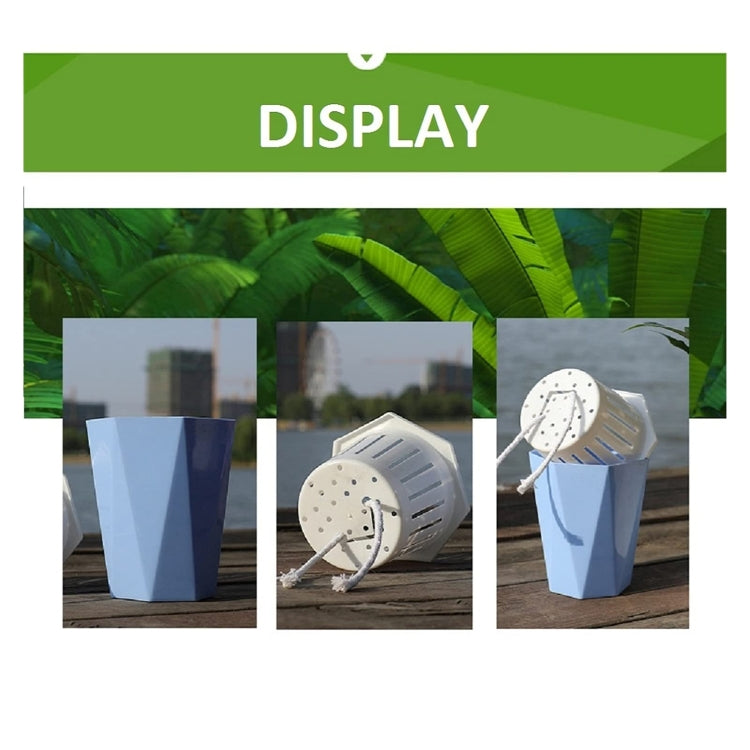 Pot de fleur automatique absorbant l'eau en forme de diamant, pot en plastique pour plante verte, 12cm x 14cm