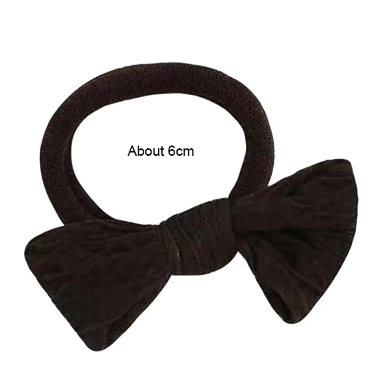 5 pièces/paquet Accessoires pour cheveux avec nœud pour femme Bandeau élastique Sans traces Bande en caoutchouc