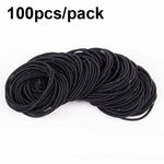 100 pièces/paquet Accessoires à cheveux élastiques Anneau en nylon Corde à cheveux Élastique Bandeau