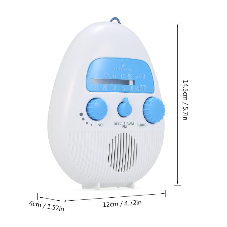 Radio FM portable étanche avec corde de suspension pour salle de bain, SY-900